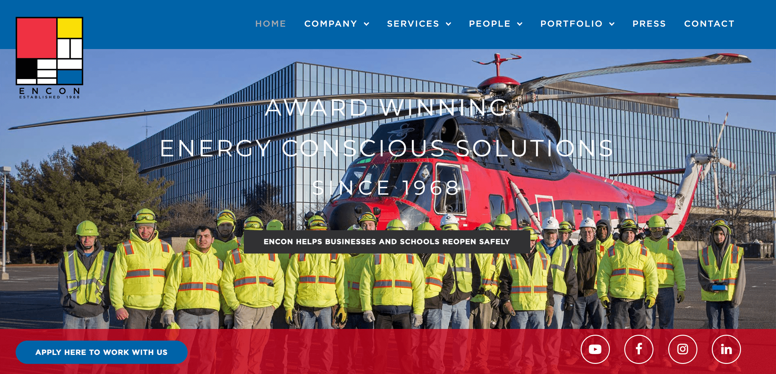 Screenshot of https://www.enconmech.com