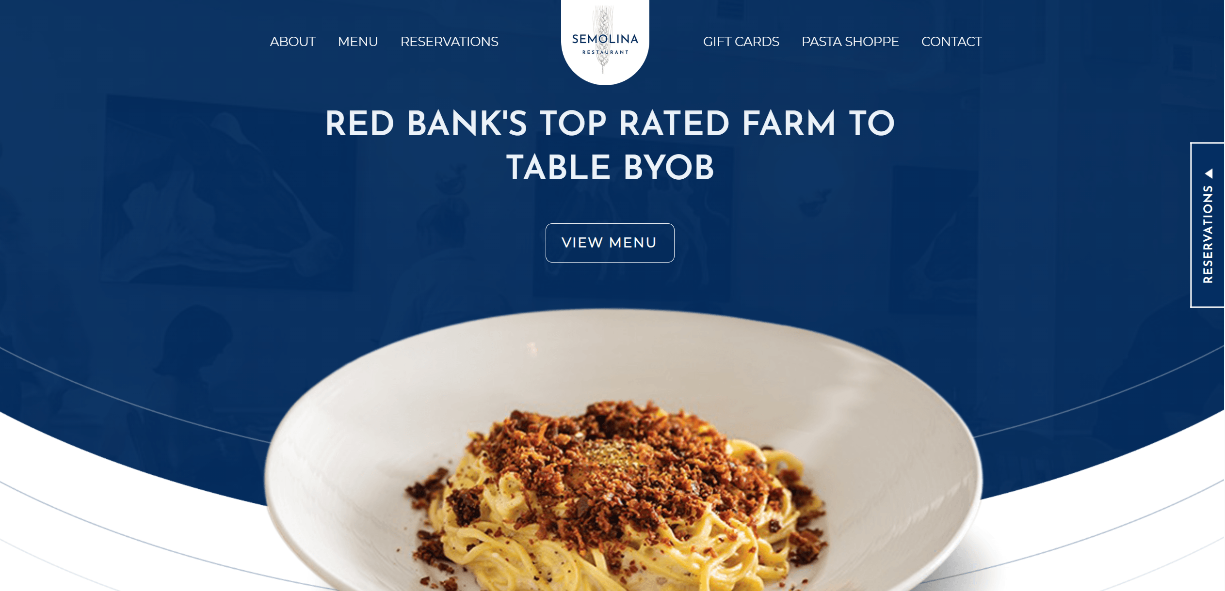 Screenshot of https://semolinarestaurant.com